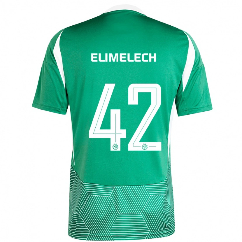 Danxen Barn Roey Elimelech #42 Grön Vit Hemmatröja Matchtröjor 2024/25 Tröjor T-Tröja
