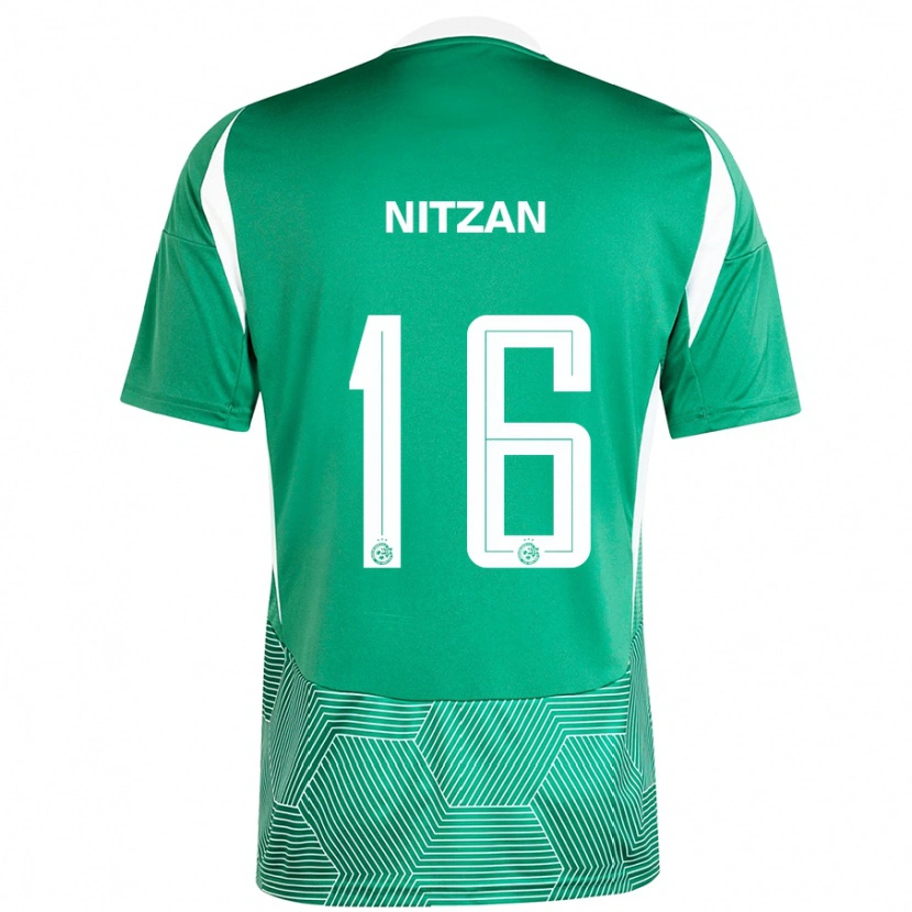 Danxen Barn Itamar Nitzan #16 Grön Vit Hemmatröja Matchtröjor 2024/25 Tröjor T-Tröja