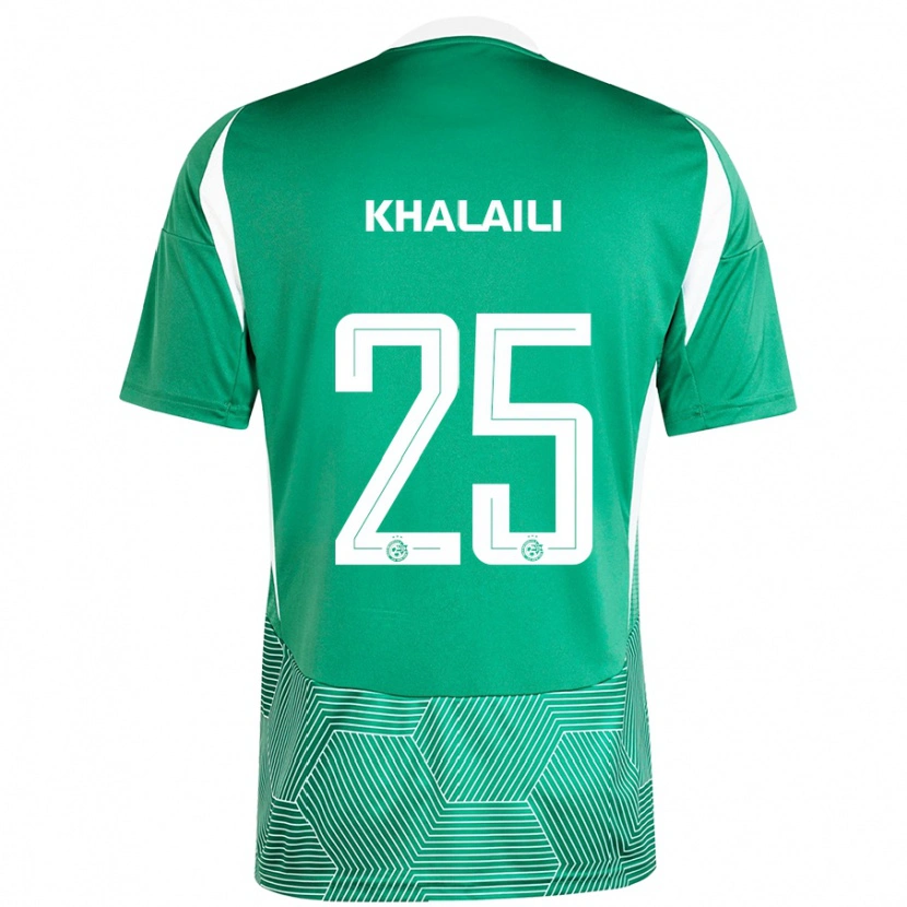 Danxen Barn Anan Khalaili #25 Grön Vit Hemmatröja Matchtröjor 2024/25 Tröjor T-Tröja