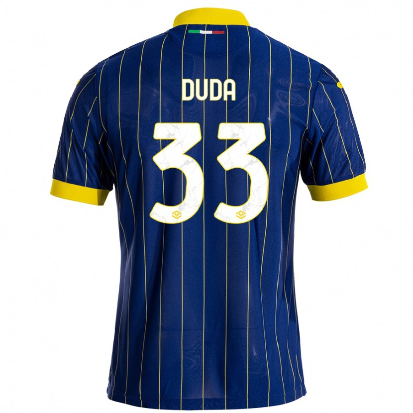 Danxen Barn Ondrej Duda #33 Blågul Hemmatröja Matchtröjor 2024/25 Tröjor T-Tröja