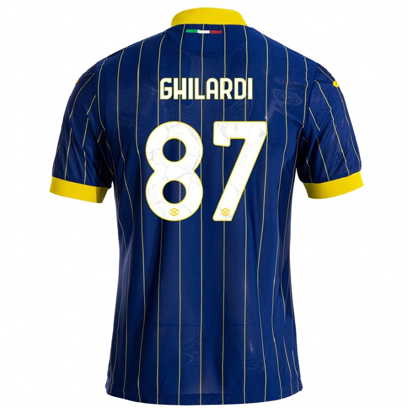 Danxen Barn Daniele Ghilardi #87 Blågul Hemmatröja Matchtröjor 2024/25 Tröjor T-Tröja
