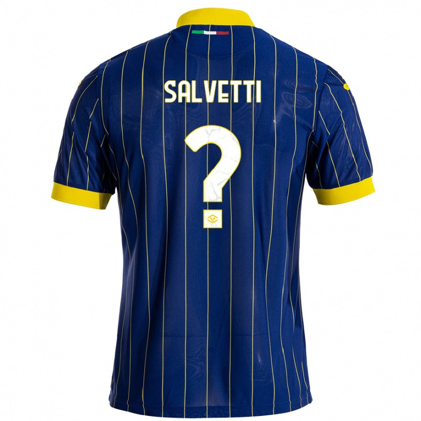 Danxen Barn Gabriel Salvetti #0 Blågul Hemmatröja Matchtröjor 2024/25 Tröjor T-Tröja