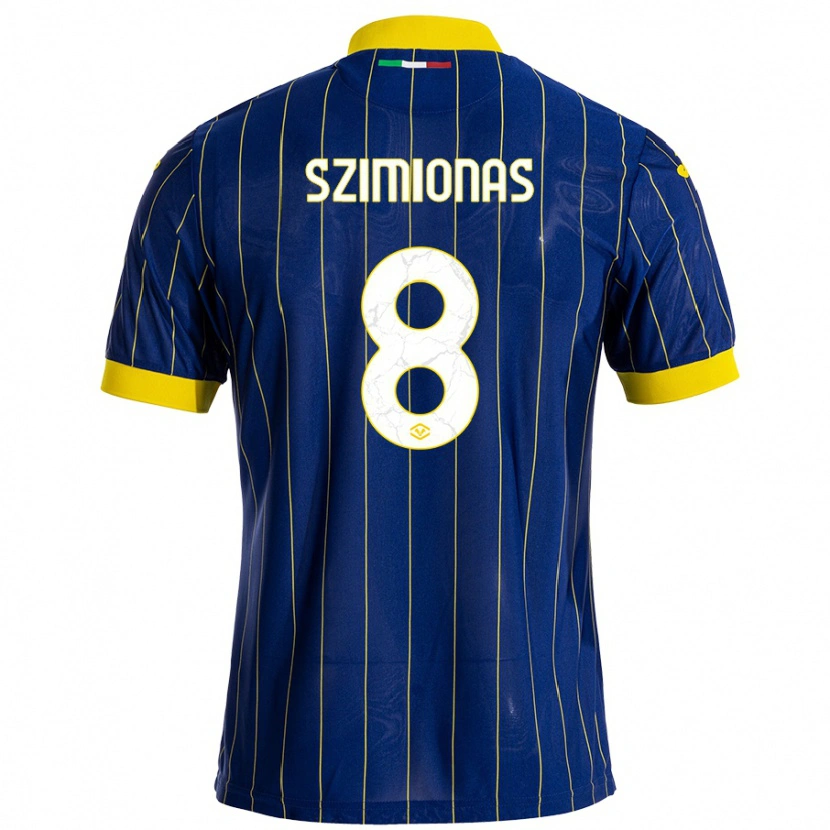 Danxen Barn Luca Szimionaș #8 Blågul Hemmatröja Matchtröjor 2024/25 Tröjor T-Tröja