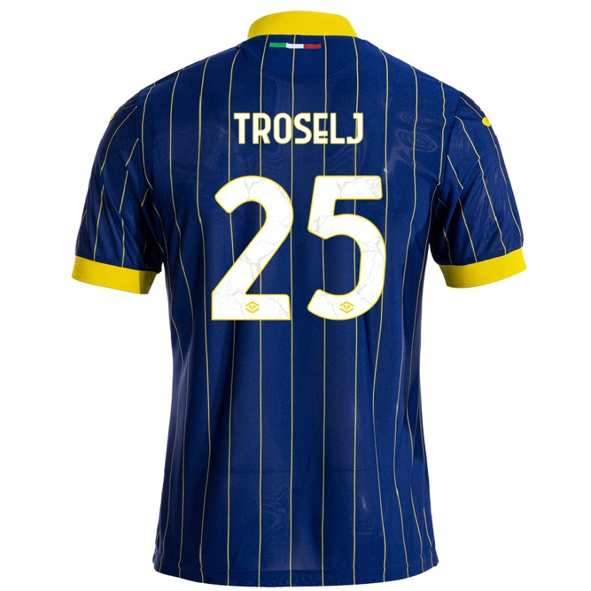 Danxen Barn Ethan Troselj #25 Blågul Hemmatröja Matchtröjor 2024/25 Tröjor T-Tröja