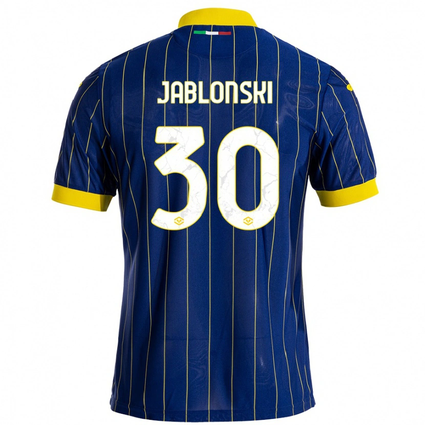 Danxen Barn Darvin Jablonski #30 Blågul Hemmatröja Matchtröjor 2024/25 Tröjor T-Tröja