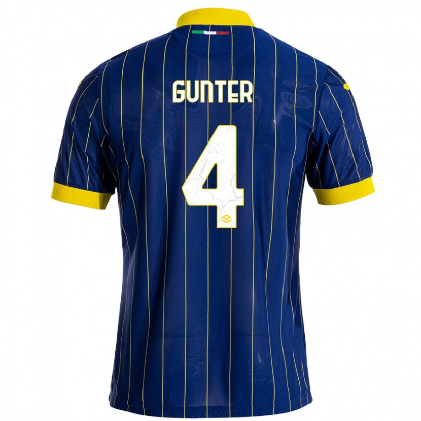 Danxen Barn Koray Günter #4 Blågul Hemmatröja Matchtröjor 2024/25 Tröjor T-Tröja