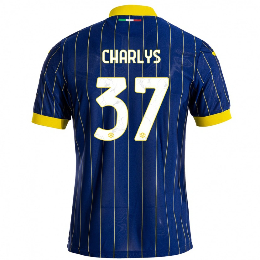 Danxen Barn Charlys #37 Blågul Hemmatröja Matchtröjor 2024/25 Tröjor T-Tröja