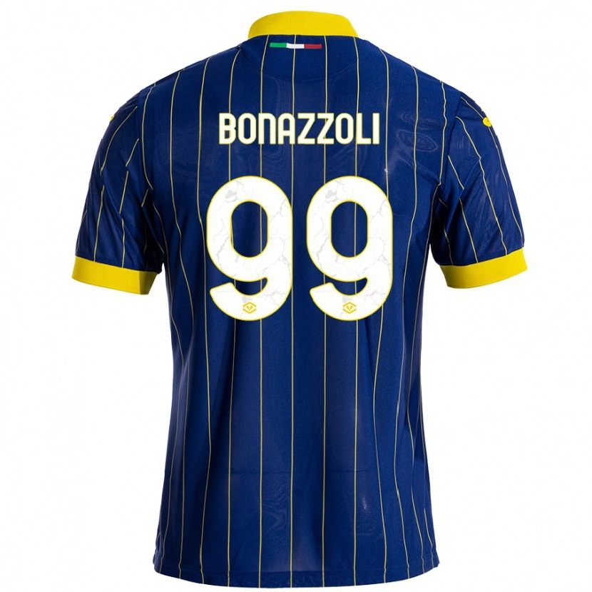 Danxen Barn Federico Bonazzoli #99 Blågul Hemmatröja Matchtröjor 2024/25 Tröjor T-Tröja