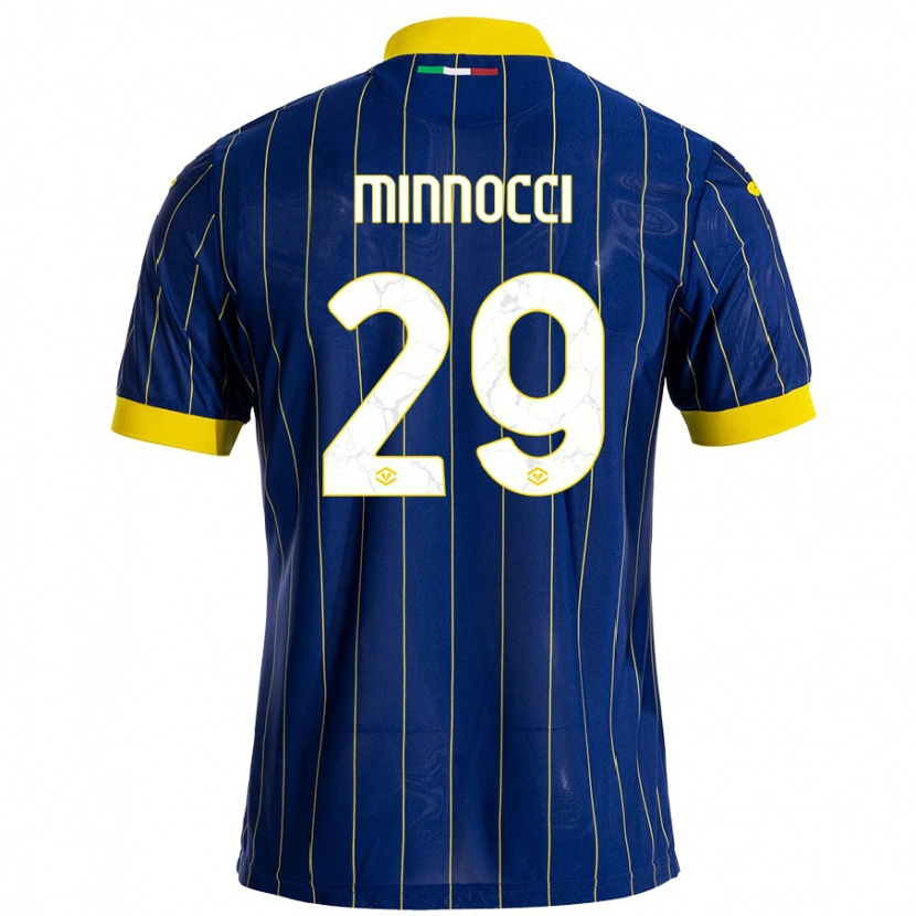 Danxen Barn Valerio Minnocci #29 Blågul Hemmatröja Matchtröjor 2024/25 Tröjor T-Tröja