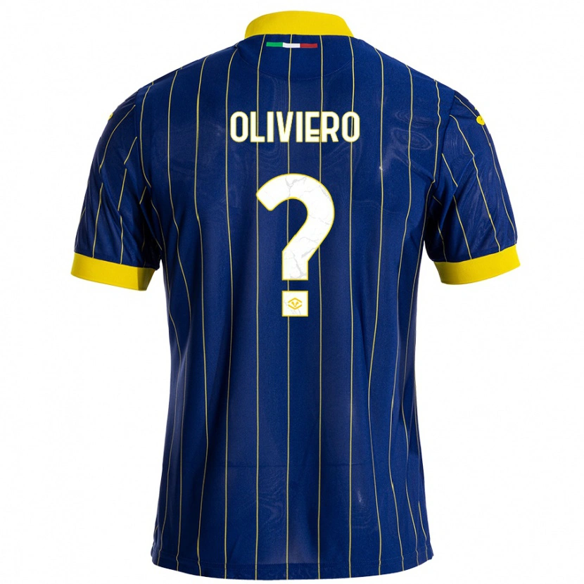Danxen Barn Davide Oliviero #0 Blågul Hemmatröja Matchtröjor 2024/25 Tröjor T-Tröja