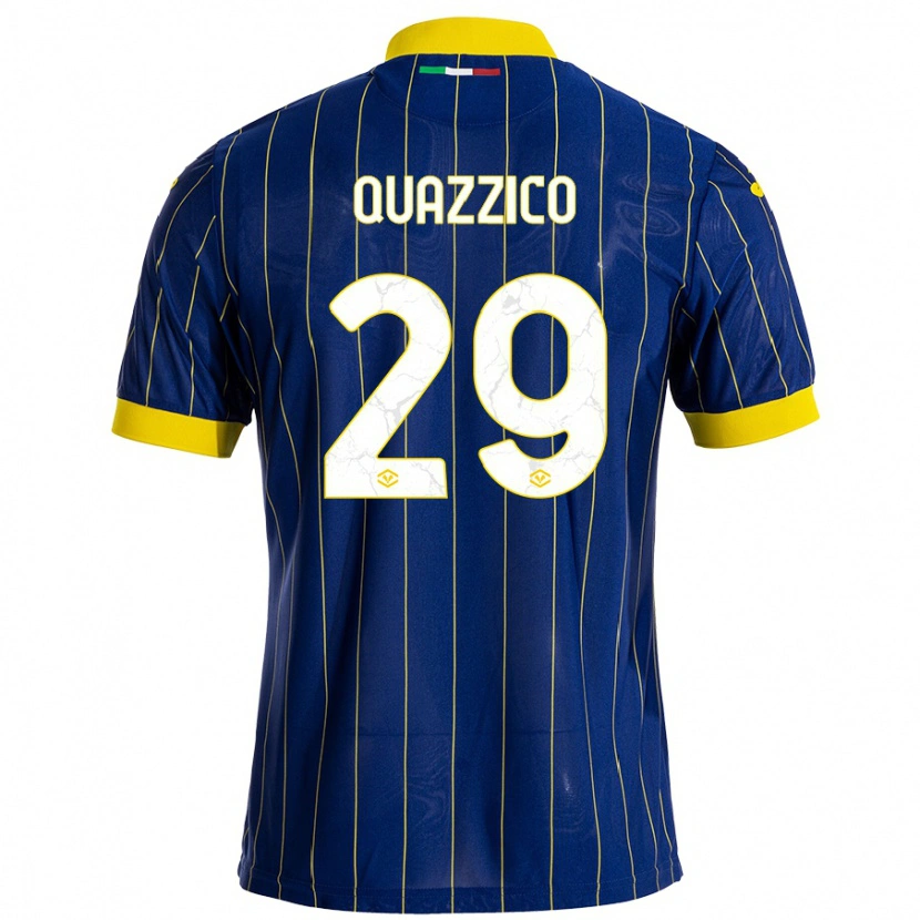 Danxen Barn Francesca Quazzico #29 Blågul Hemmatröja Matchtröjor 2024/25 Tröjor T-Tröja