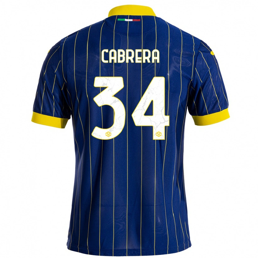 Danxen Barn Ilena Cabrera #34 Blågul Hemmatröja Matchtröjor 2024/25 Tröjor T-Tröja