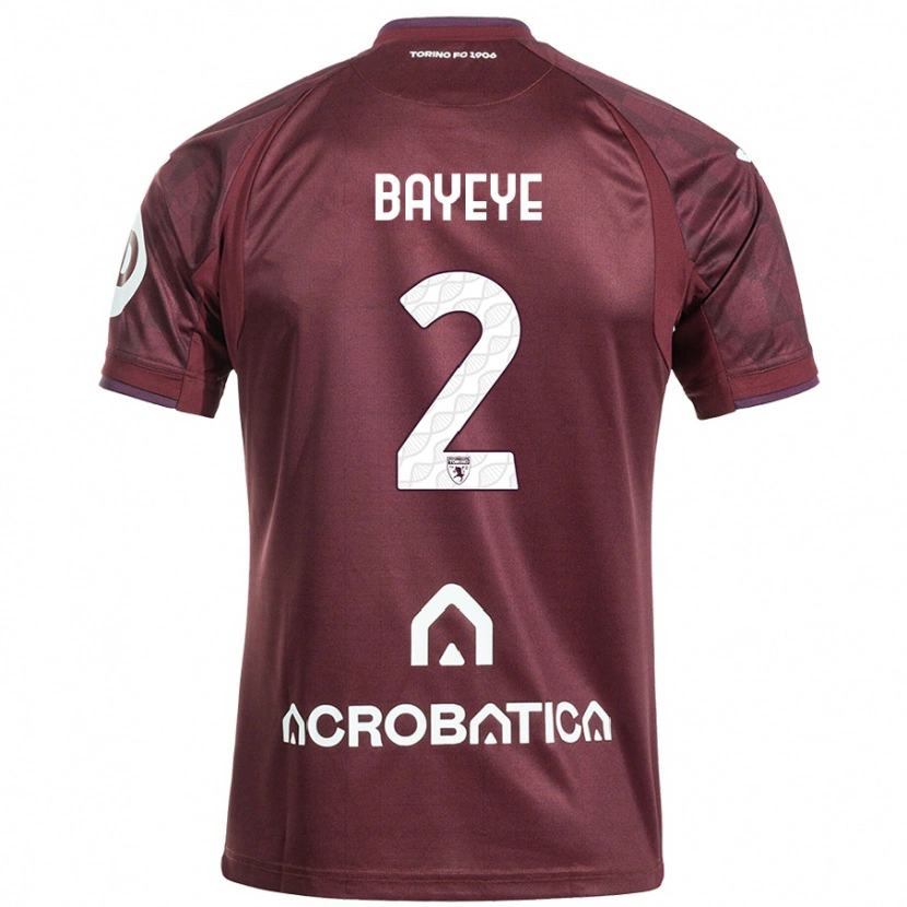 Danxen Barn Brian Bayeye #2 Rödbrun Vit Hemmatröja Matchtröjor 2024/25 Tröjor T-Tröja