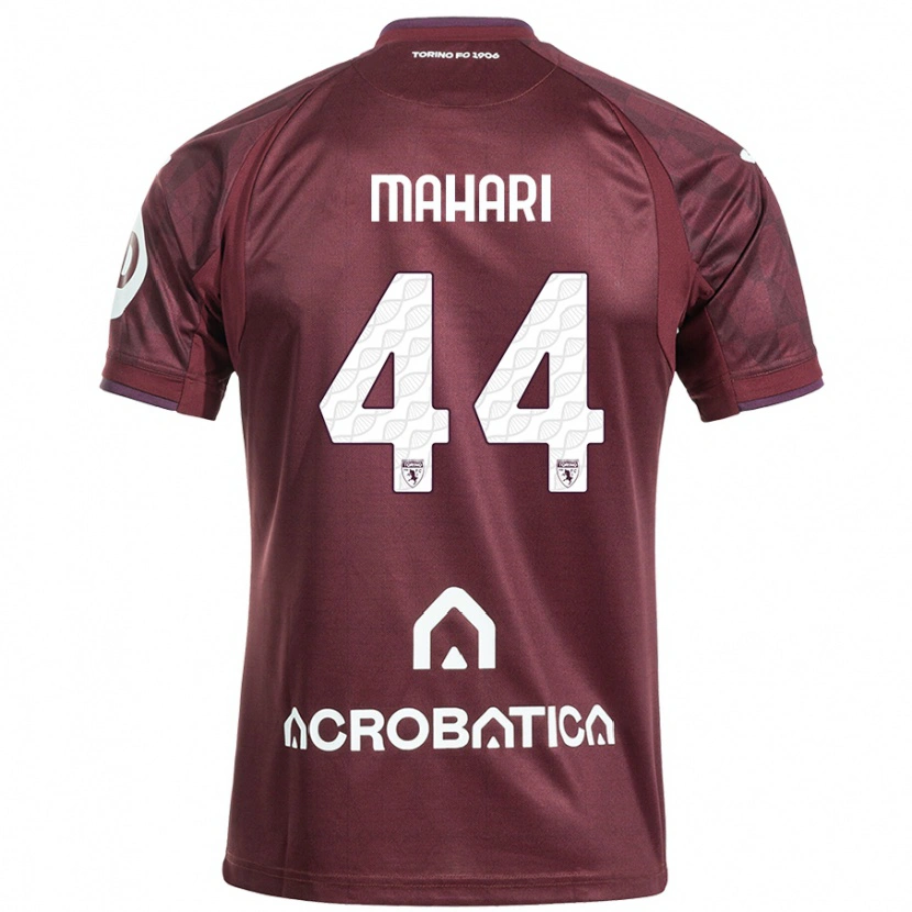 Danxen Barn Efdon Mahari #44 Rödbrun Vit Hemmatröja Matchtröjor 2024/25 Tröjor T-Tröja