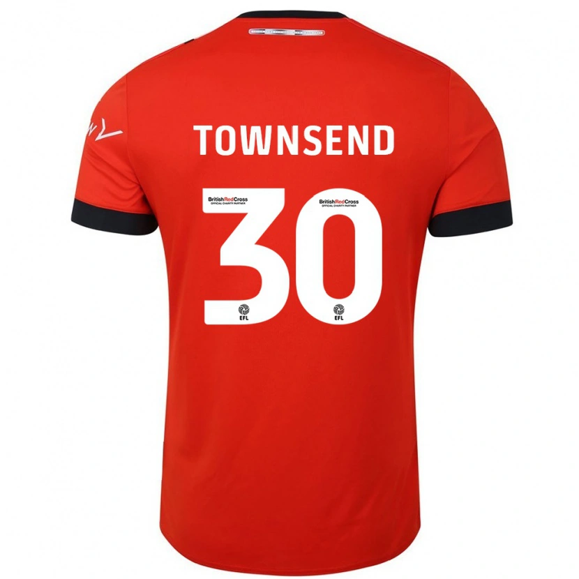 Danxen Barn Andros Townsend #30 Orange Svart Hemmatröja Matchtröjor 2024/25 Tröjor T-Tröja