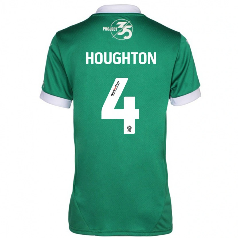 Danxen Barn Jordan Houghton #4 Grön Vit Hemmatröja Matchtröjor 2024/25 Tröjor T-Tröja
