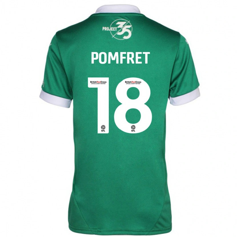 Danxen Barn Taya Pomfret #18 Grön Vit Hemmatröja Matchtröjor 2024/25 Tröjor T-Tröja