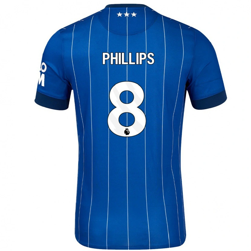 Danxen Barn Kalvin Phillips #8 Marinblå Hemmatröja Matchtröjor 2024/25 Tröjor T-Tröja