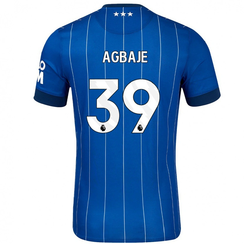 Danxen Barn Edwin Agbaje #39 Marinblå Hemmatröja Matchtröjor 2024/25 Tröjor T-Tröja