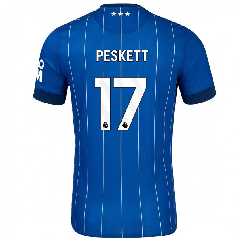 Danxen Barn Sophie Peskett #17 Marinblå Hemmatröja Matchtröjor 2024/25 Tröjor T-Tröja