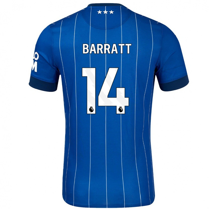 Danxen Barn Zoe Barratt #14 Marinblå Hemmatröja Matchtröjor 2024/25 Tröjor T-Tröja