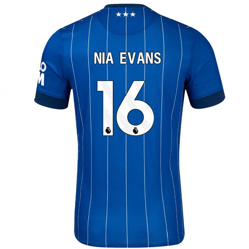 Danxen Barn Nia Evans #16 Marinblå Hemmatröja Matchtröjor 2024/25 Tröjor T-Tröja