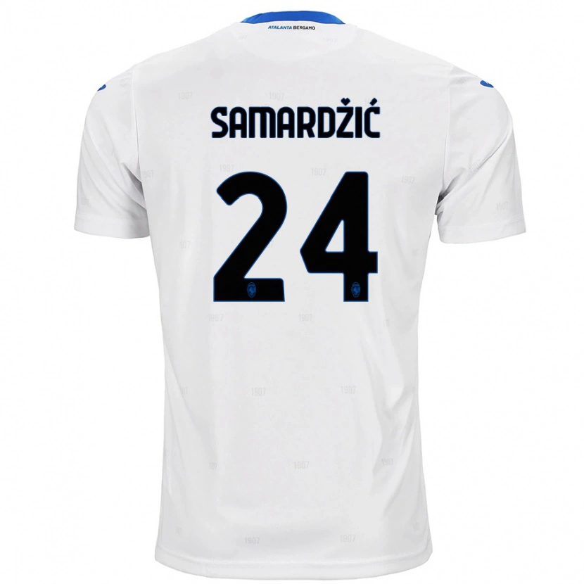 Danxen Barn Lazar Samardžić #24 Vit Bortatröja Matchtröjor 2024/25 Tröjor T-Tröja