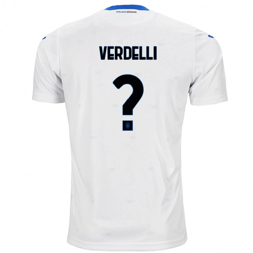 Danxen Barn Davide Verdelli #0 Vit Bortatröja Matchtröjor 2024/25 Tröjor T-Tröja