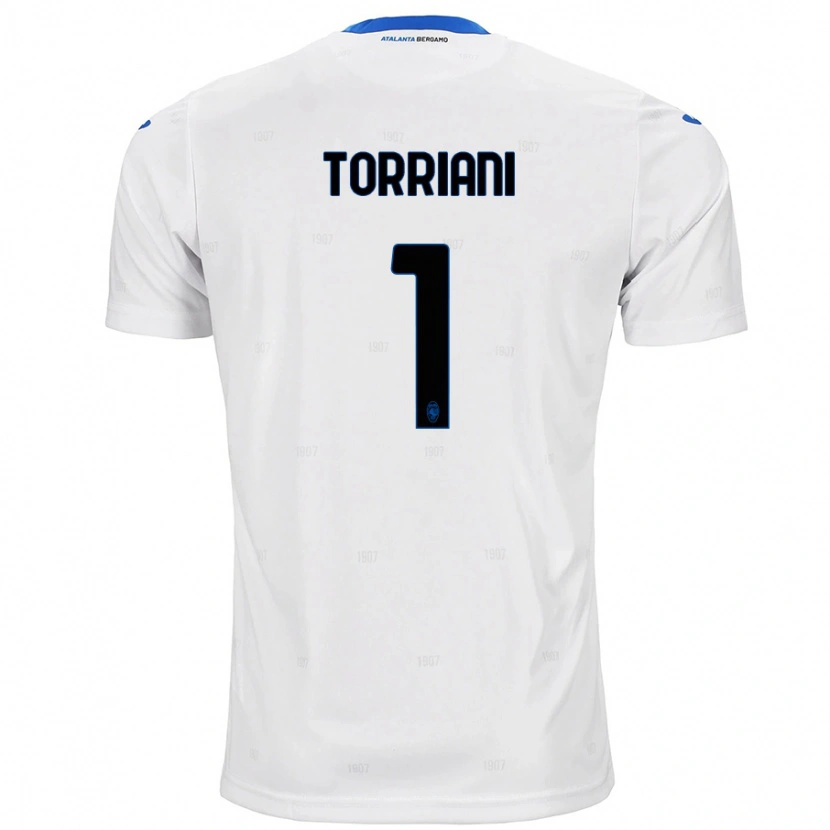 Danxen Barn Andrea Torriani #1 Vit Bortatröja Matchtröjor 2024/25 Tröjor T-Tröja