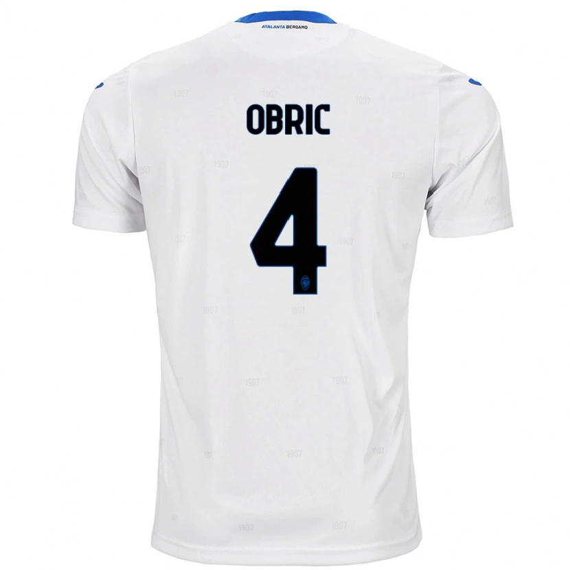 Danxen Barn Relja Obric #4 Vit Bortatröja Matchtröjor 2024/25 Tröjor T-Tröja