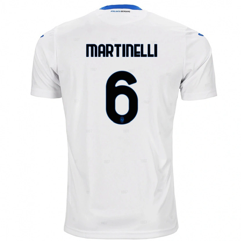 Danxen Barn Gabriel Martinelli #6 Vit Bortatröja Matchtröjor 2024/25 Tröjor T-Tröja