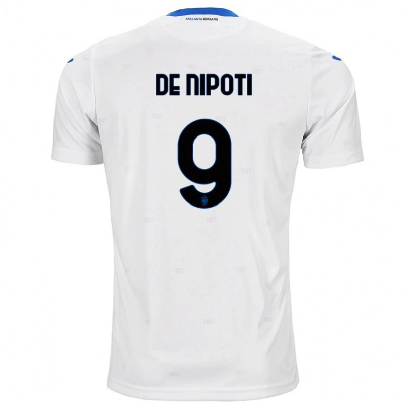 Danxen Barn Tommaso De Nipoti #9 Vit Bortatröja Matchtröjor 2024/25 Tröjor T-Tröja