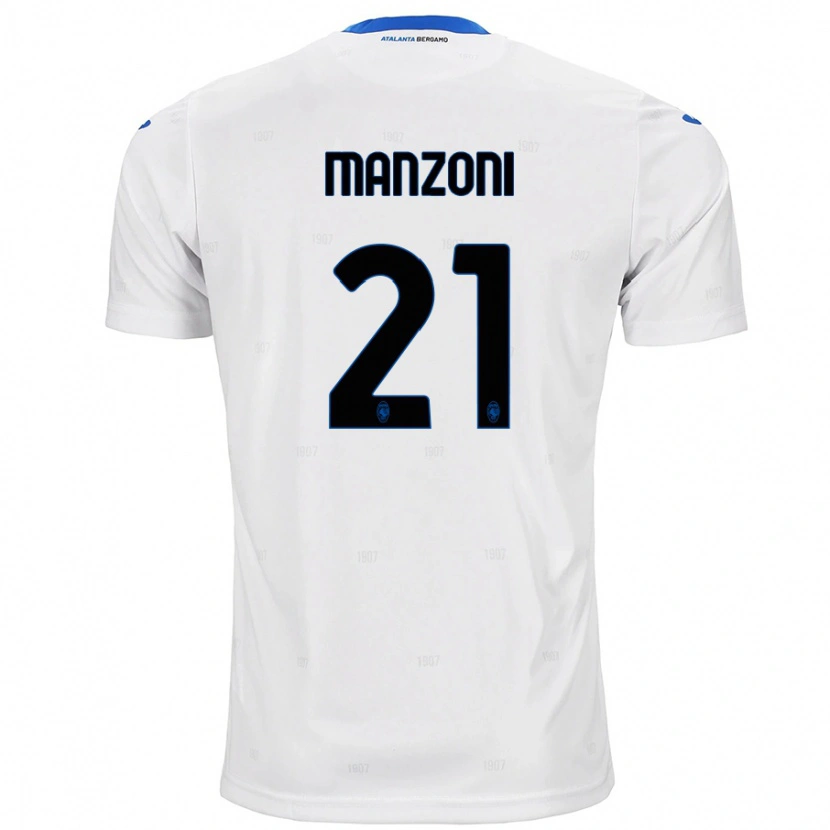 Danxen Barn Alberto Manzoni #21 Vit Bortatröja Matchtröjor 2024/25 Tröjor T-Tröja