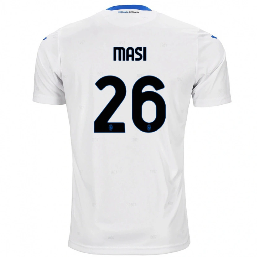 Danxen Barn Alberto Masi #26 Vit Bortatröja Matchtröjor 2024/25 Tröjor T-Tröja