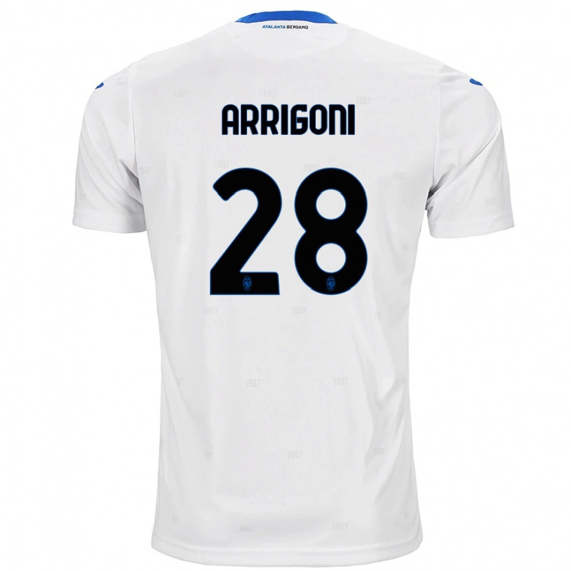 Danxen Barn Mattia Arrigoni #28 Vit Bortatröja Matchtröjor 2024/25 Tröjor T-Tröja