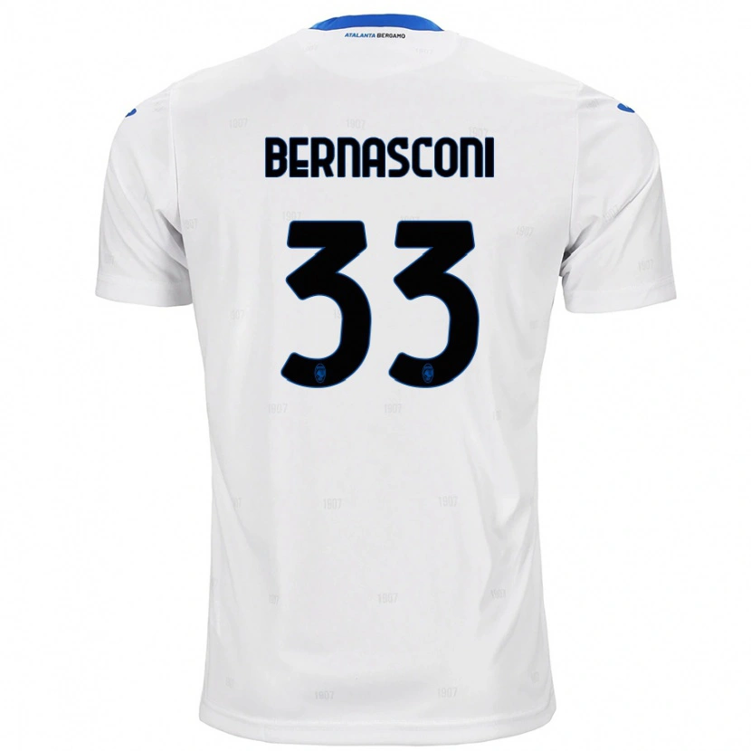 Danxen Barn Lorenzo Bernasconi #33 Vit Bortatröja Matchtröjor 2024/25 Tröjor T-Tröja