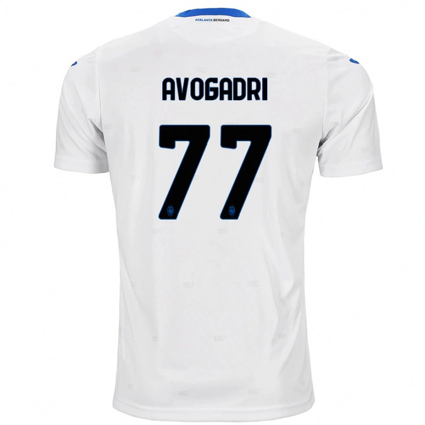 Danxen Barn Lorenzo Avogadri #77 Vit Bortatröja Matchtröjor 2024/25 Tröjor T-Tröja