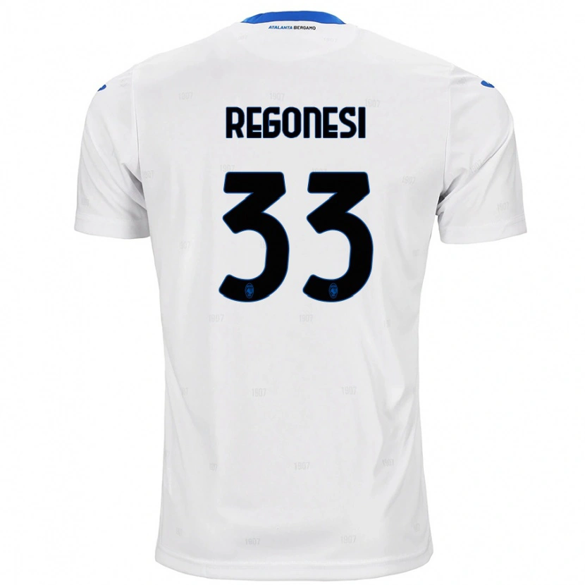 Danxen Barn Iacopo Regonesi #33 Vit Bortatröja Matchtröjor 2024/25 Tröjor T-Tröja