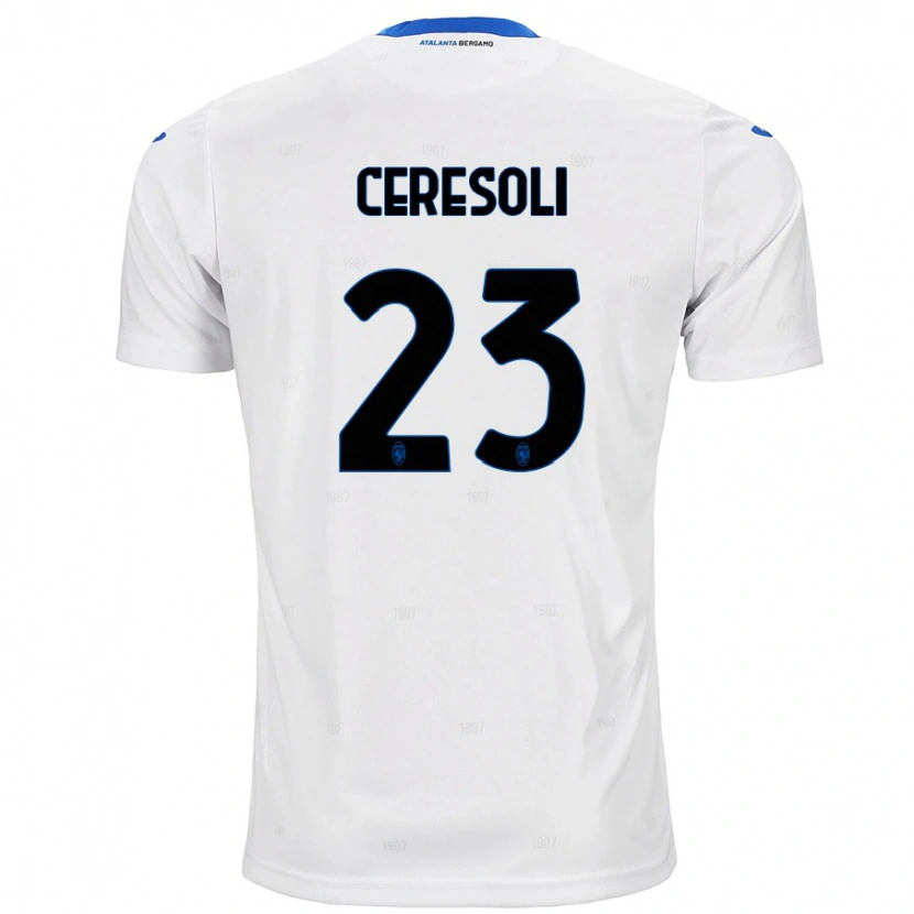 Danxen Barn Andrea Ceresoli #23 Vit Bortatröja Matchtröjor 2024/25 Tröjor T-Tröja