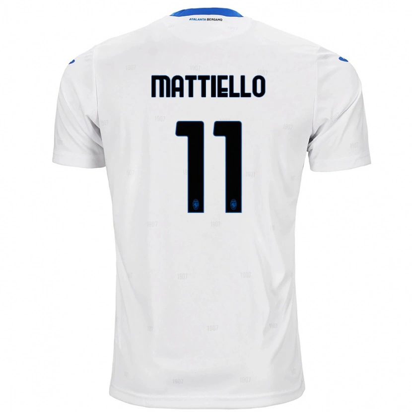 Danxen Barn Federico Mattiello #11 Vit Bortatröja Matchtröjor 2024/25 Tröjor T-Tröja