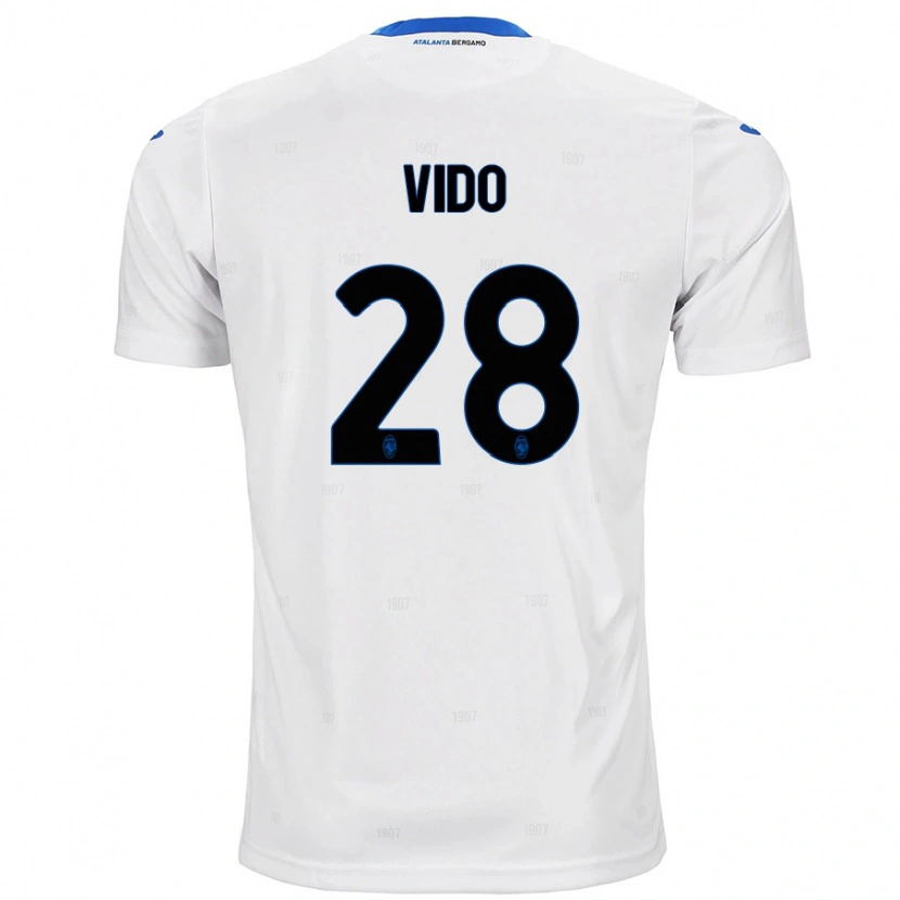 Danxen Barn Luca Vido #28 Vit Bortatröja Matchtröjor 2024/25 Tröjor T-Tröja