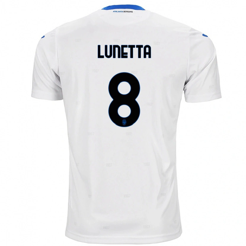 Danxen Barn Gabriel Lunetta #8 Vit Bortatröja Matchtröjor 2024/25 Tröjor T-Tröja