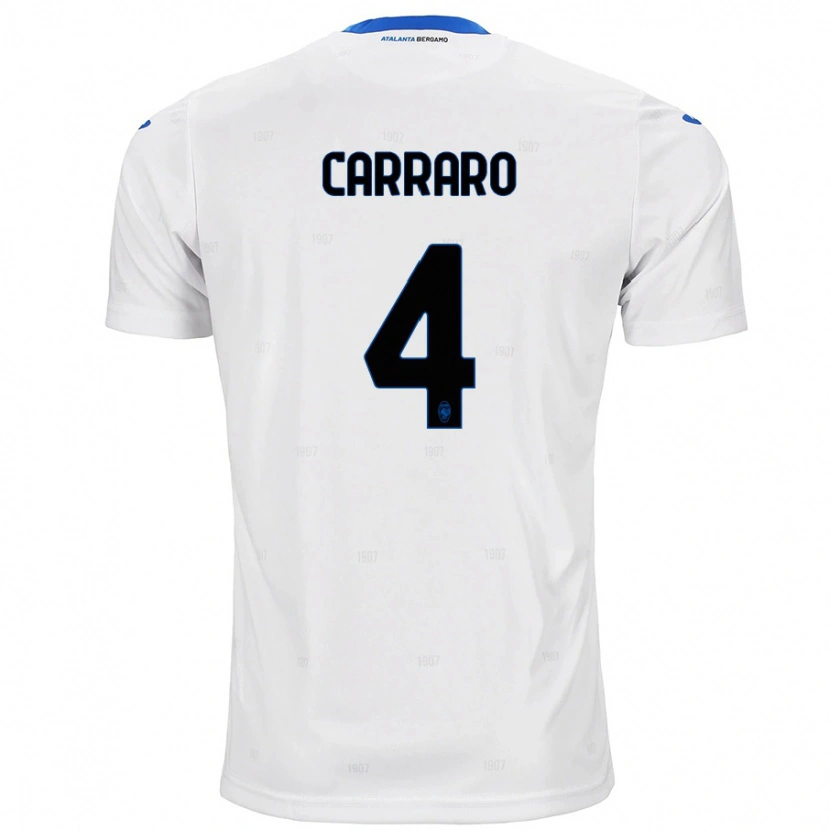 Danxen Barn Marco Carraro #4 Vit Bortatröja Matchtröjor 2024/25 Tröjor T-Tröja