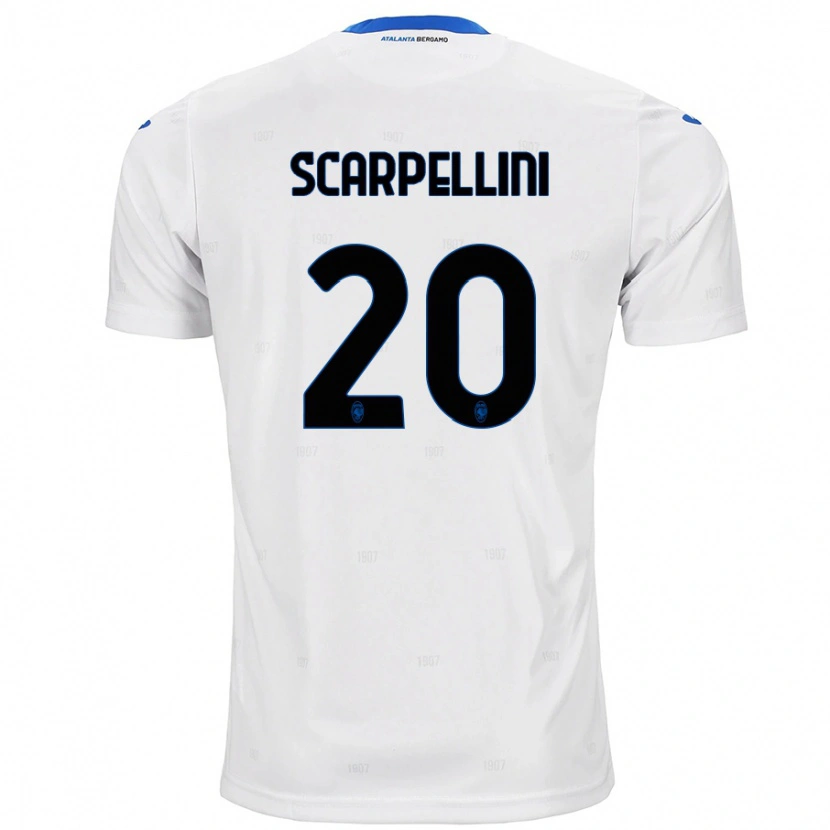Danxen Barn Andrea Scarpellini #20 Vit Bortatröja Matchtröjor 2024/25 Tröjor T-Tröja