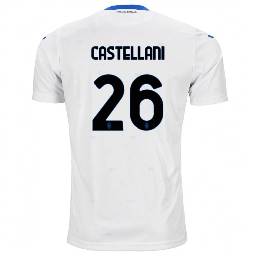 Danxen Barn Eleonora Castellani #26 Vit Bortatröja Matchtröjor 2024/25 Tröjor T-Tröja