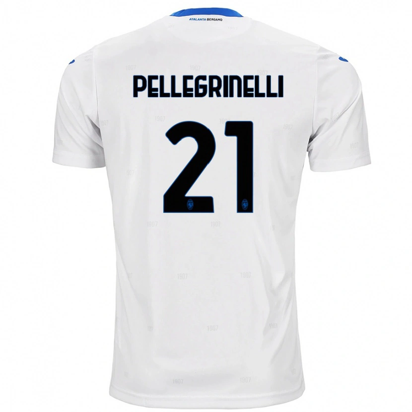 Danxen Barn Giorgia Pellegrinelli #21 Vit Bortatröja Matchtröjor 2024/25 Tröjor T-Tröja