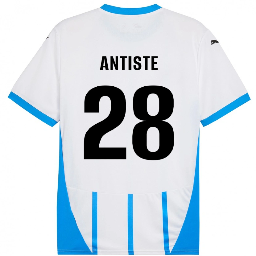 Danxen Barn Janis Antiste #28 Vit Blå Bortatröja Matchtröjor 2024/25 Tröjor T-Tröja