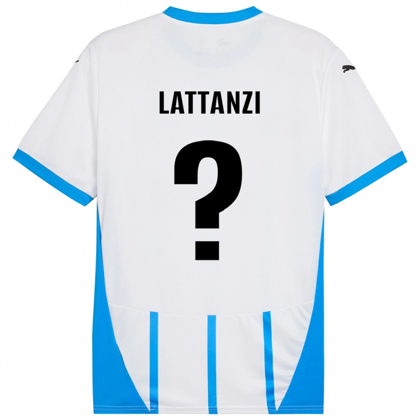 Danxen Barn Luca Lattanzi #0 Vit Blå Bortatröja Matchtröjor 2024/25 Tröjor T-Tröja