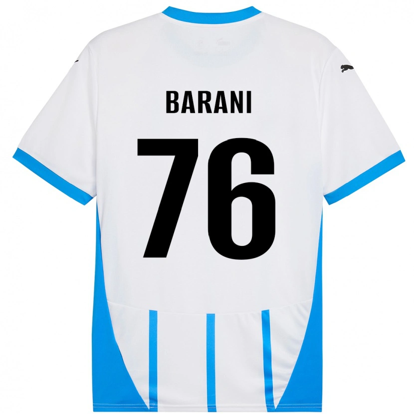 Danxen Barn Luca Barani #76 Vit Blå Bortatröja Matchtröjor 2024/25 Tröjor T-Tröja