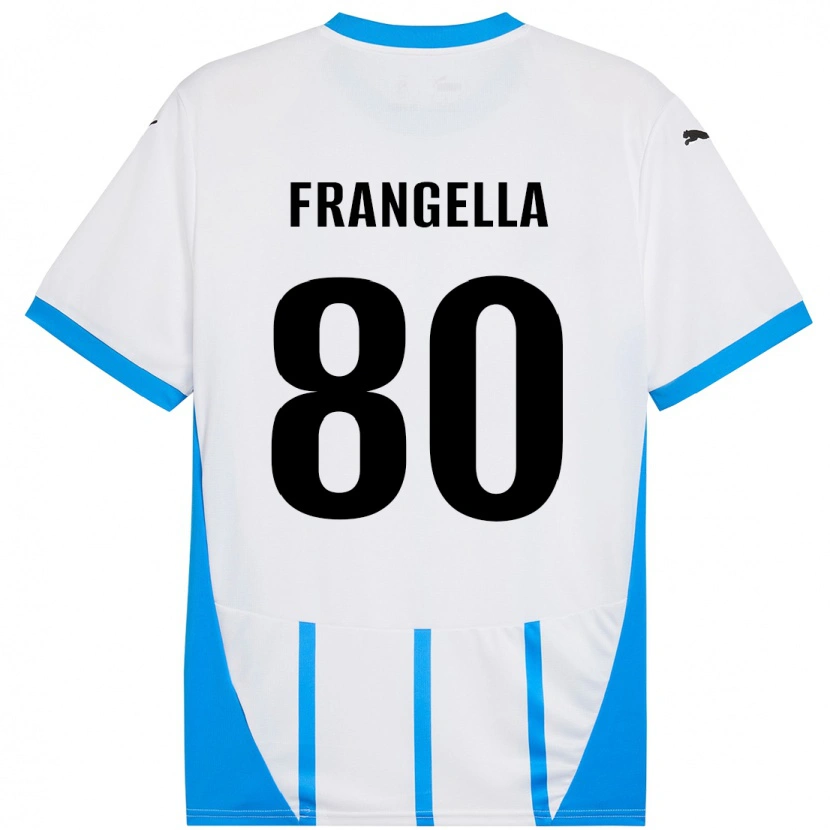 Danxen Barn Christian Frangella #80 Vit Blå Bortatröja Matchtröjor 2024/25 Tröjor T-Tröja